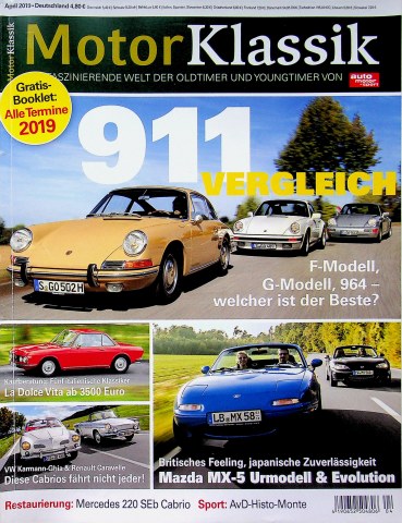 Deckblatt Motor Klassik (04/2019)